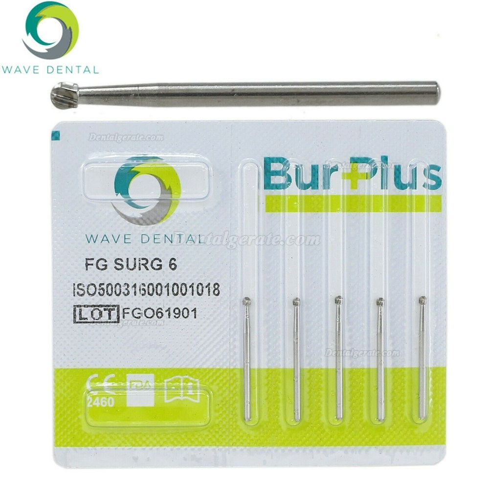 10 St&uuml;ck WaveDental FG SURG Runden Zahnbohrer 1 2 4 5 6 8# FG-Schaft Hartmetallbohrer Zahnmedizin